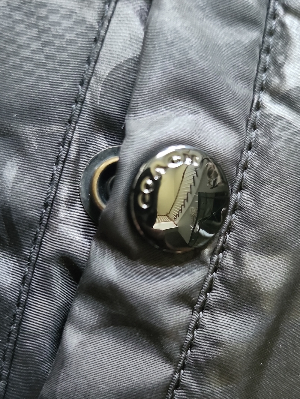 Coach Reversible Signature MA-1 Logo Bomber Black Jacket SzS - Picture 7 of 10